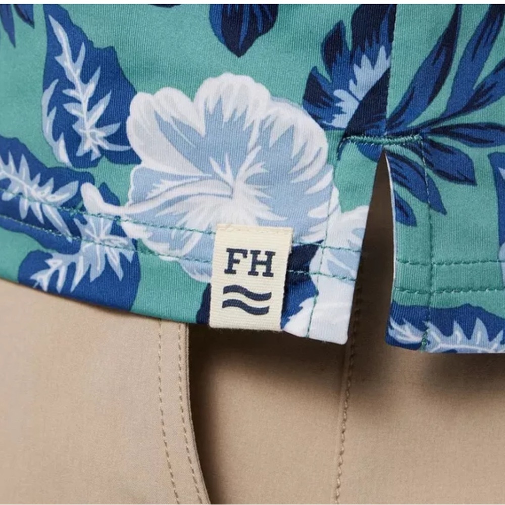 Fair Harbor The Midway Polo | Seapine Floral | Mens Size L - Picture 7 of 7